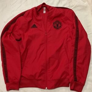 Men’s adidas Manchester United red track jacket size small